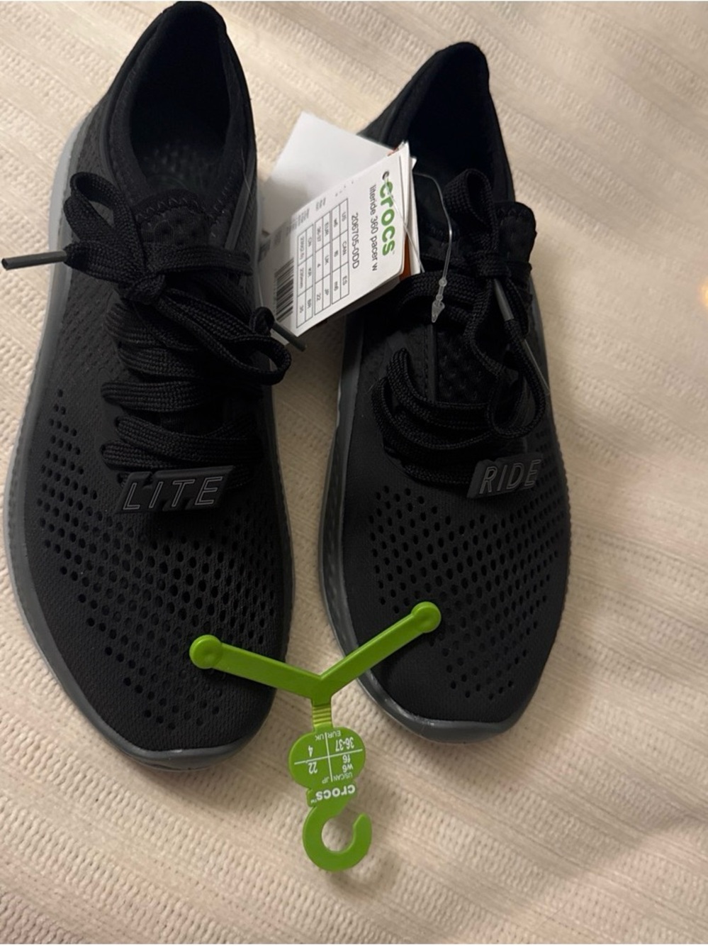 Crocs LiteRide Black Sneakers